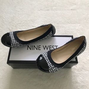NWT Nine West tweed ballet flats